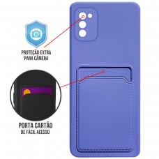 Capa para Samsung Galaxy A02s - Emborrachada Case Card Lilás